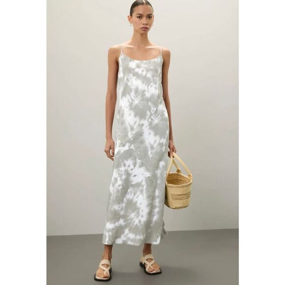 Thakoon Tie‎ Dye Midi Slip Dress Green Multi Size 14 - Picture 1 of 12